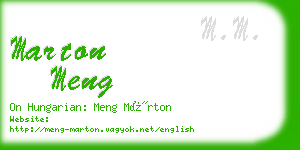 marton meng business card